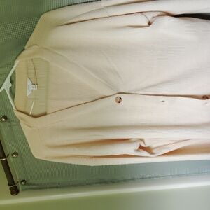 Cream Button-Up Cardigan And Skirt Set Never Worn